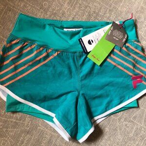 Fila x Christopher Bevans Women's XS Woven 2-1 Shorts Teal